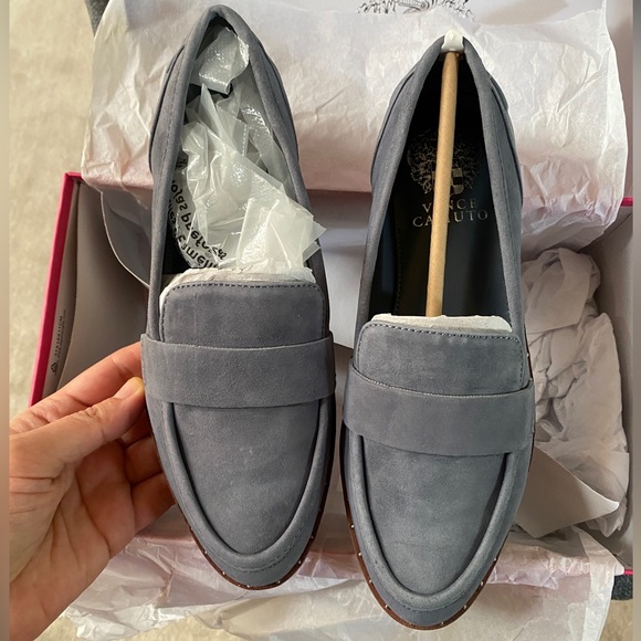 VINCE CAMUTO Suede Flat Loafers - Picture 4 of 8